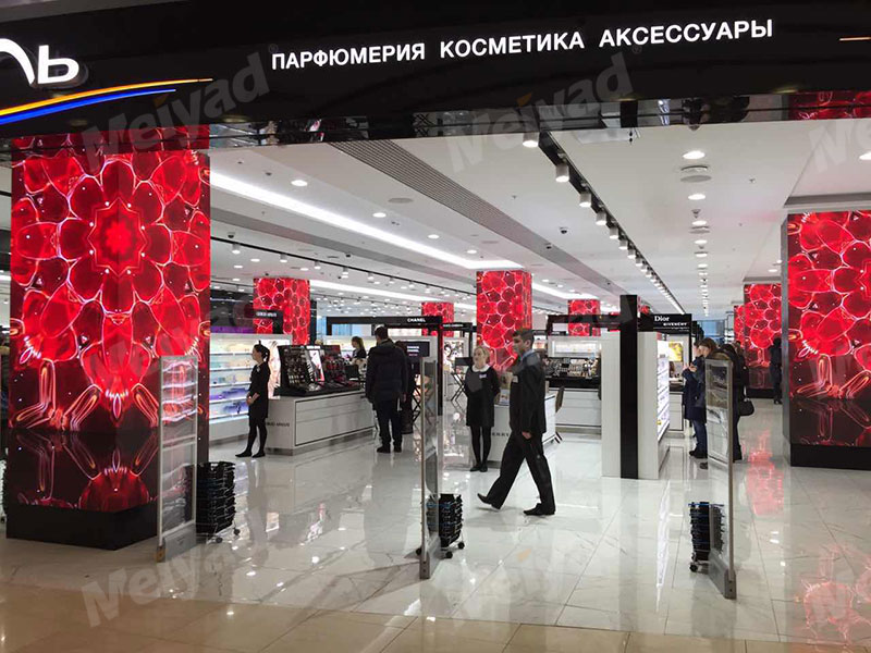 俄羅斯星斗商城P2.5室內高清廣告LED顯示屏132㎡